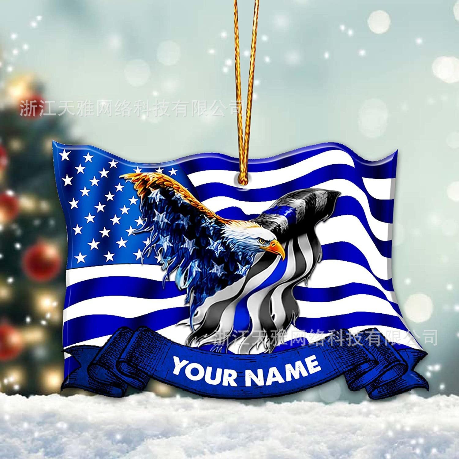 Wholesale Acrylic Independence Day Police Eagle Car Hanging Decoration
